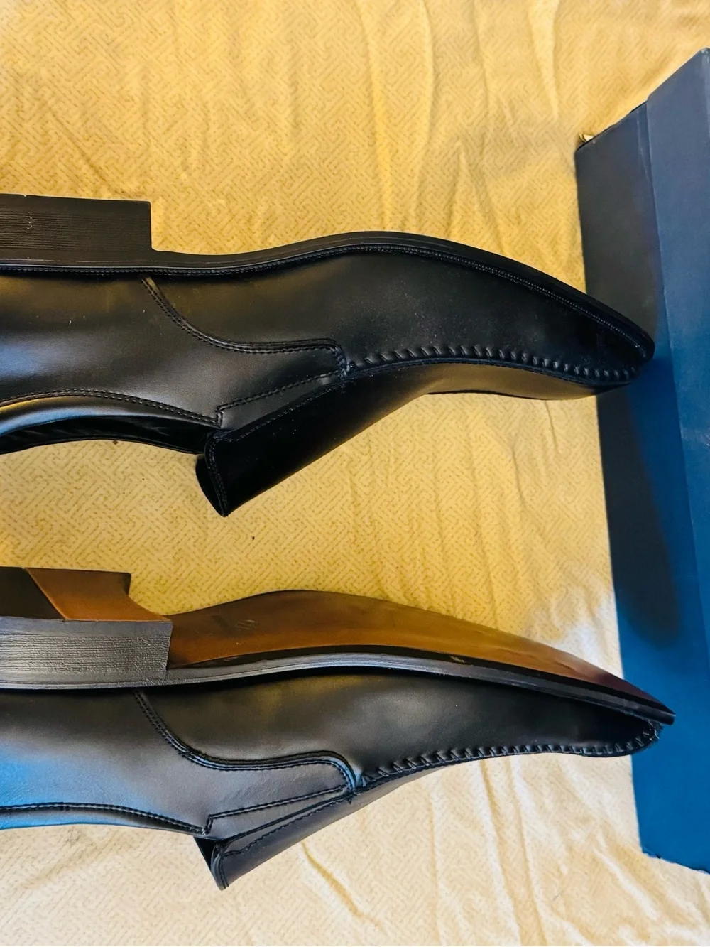 Joseph Abboud Black Leather Slip-On Dress Shoes